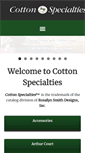 Mobile Screenshot of cottonspecialties.com