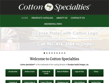 Tablet Screenshot of cottonspecialties.com